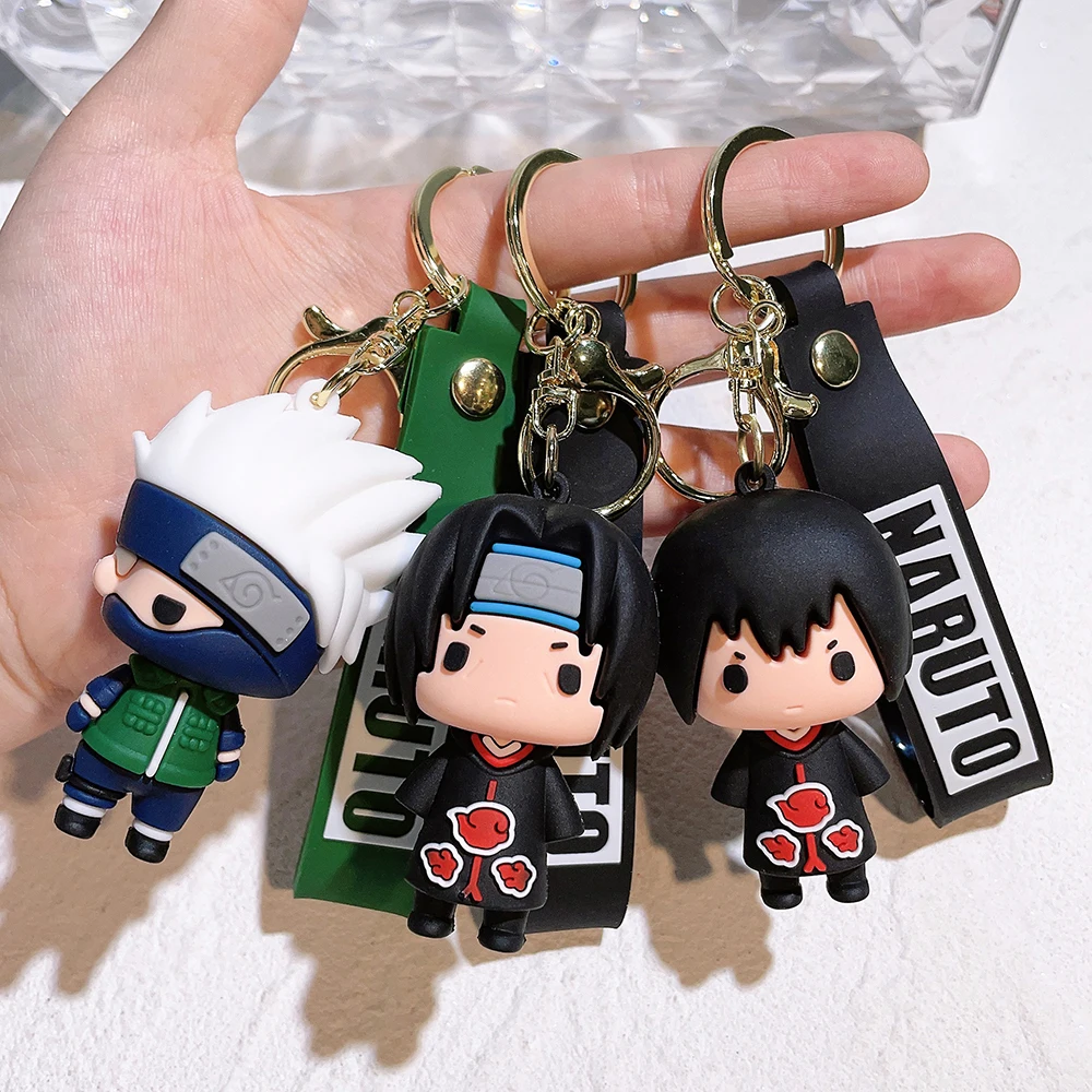 kf S2695c66eae264decaf2bb36402e0379a5 Naruto Cute Doll Pendant Anime Figures Kawaii Uzumaki Q Version Naruto Backpack Keychain Bag Keyring Pendant - Naruto Gifts Store