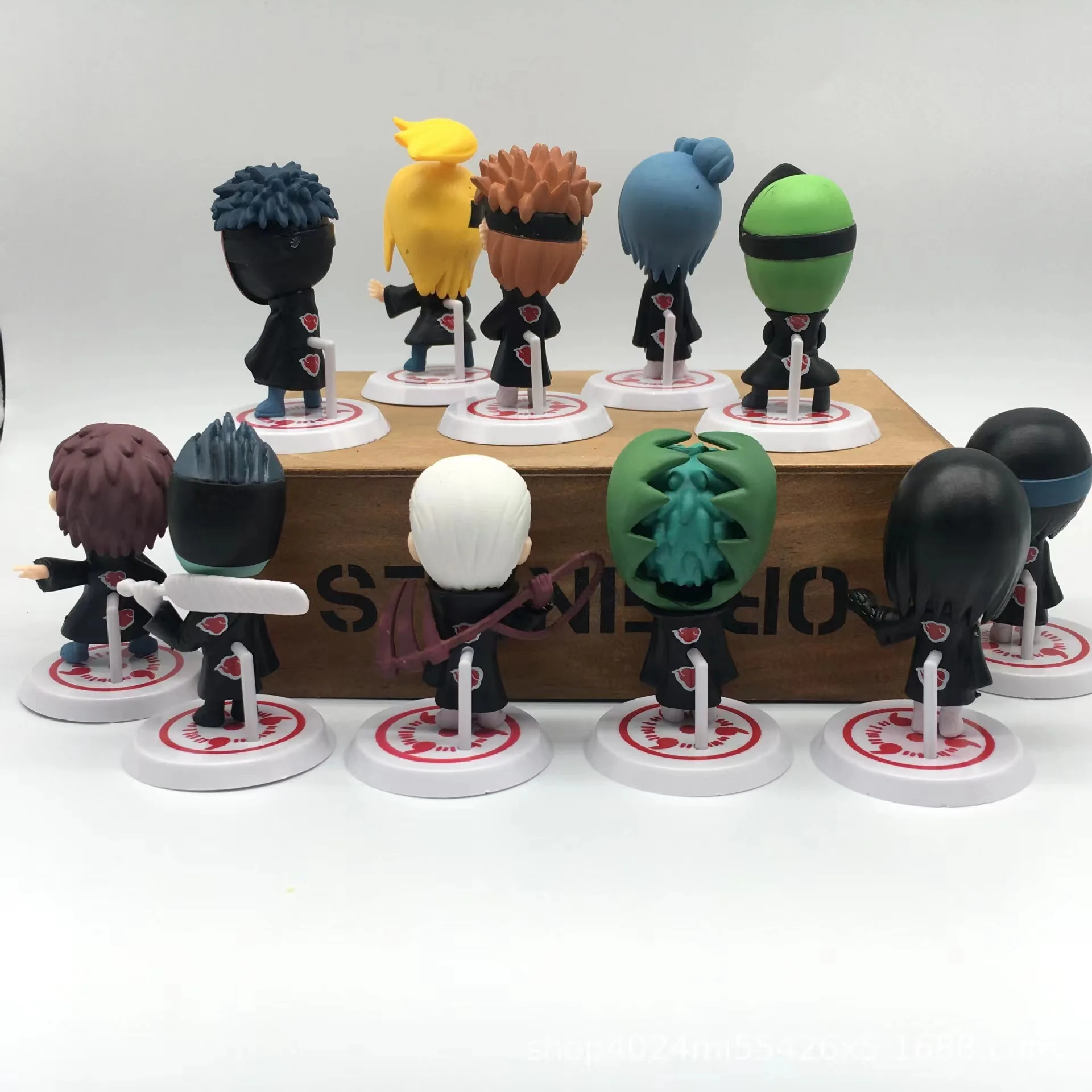 kf S57eac58199e7417298b9d4cecc43be8az 11 Pcs Set Q Ver Naruto Akatsuki Mini Figure Uchiha Itachi Madara Konan Hidan Figurine Anime - Naruto Gifts Store