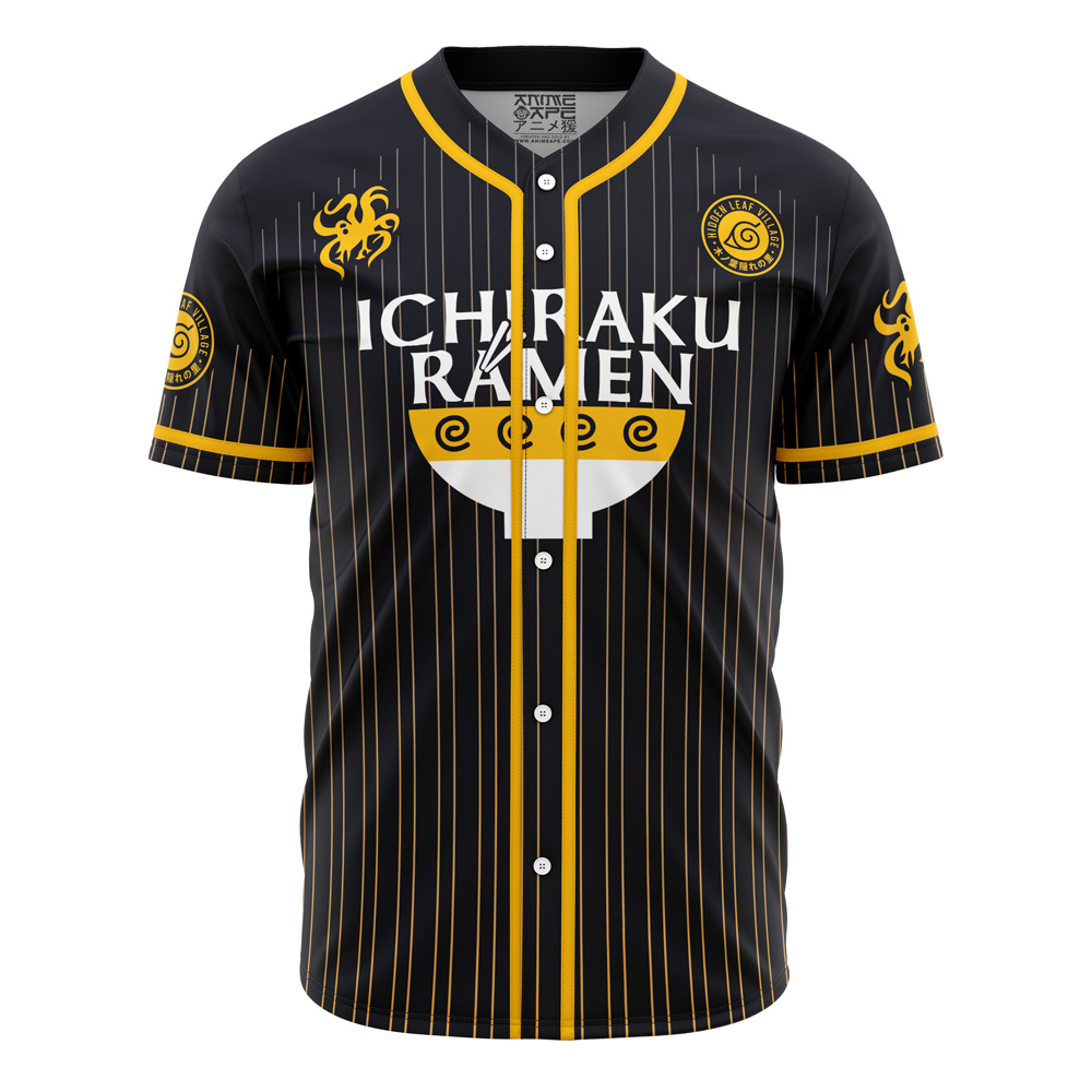 Ichiraku Ramen Naruto AOP Baseball Jersey AOP Baseball Jersey FRONT Mockup - Naruto Gifts Store