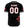 Personalized Akatsuki Baseball Jersey back mockup - Naruto Gifts Store
