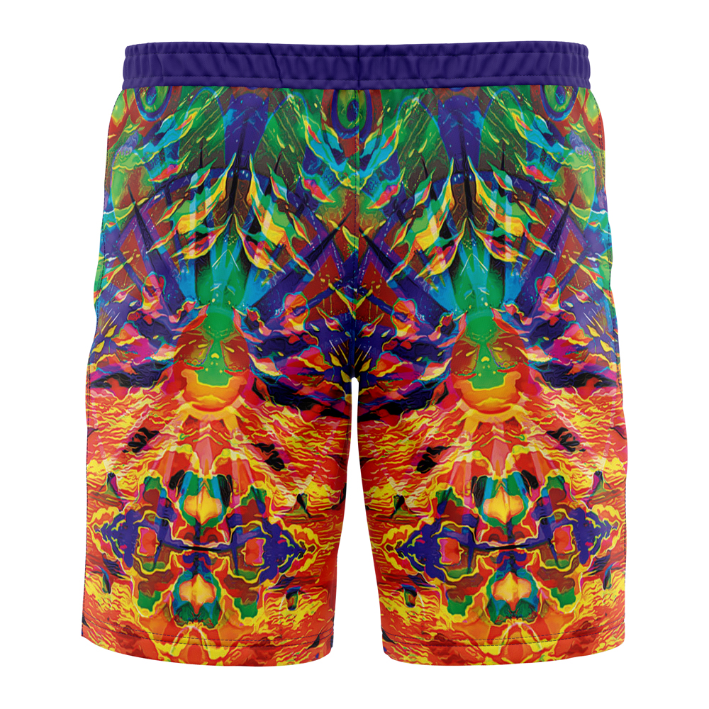 Trippy Naruto Hawaiian Shorts BACK Mockup - Naruto Gifts Store
